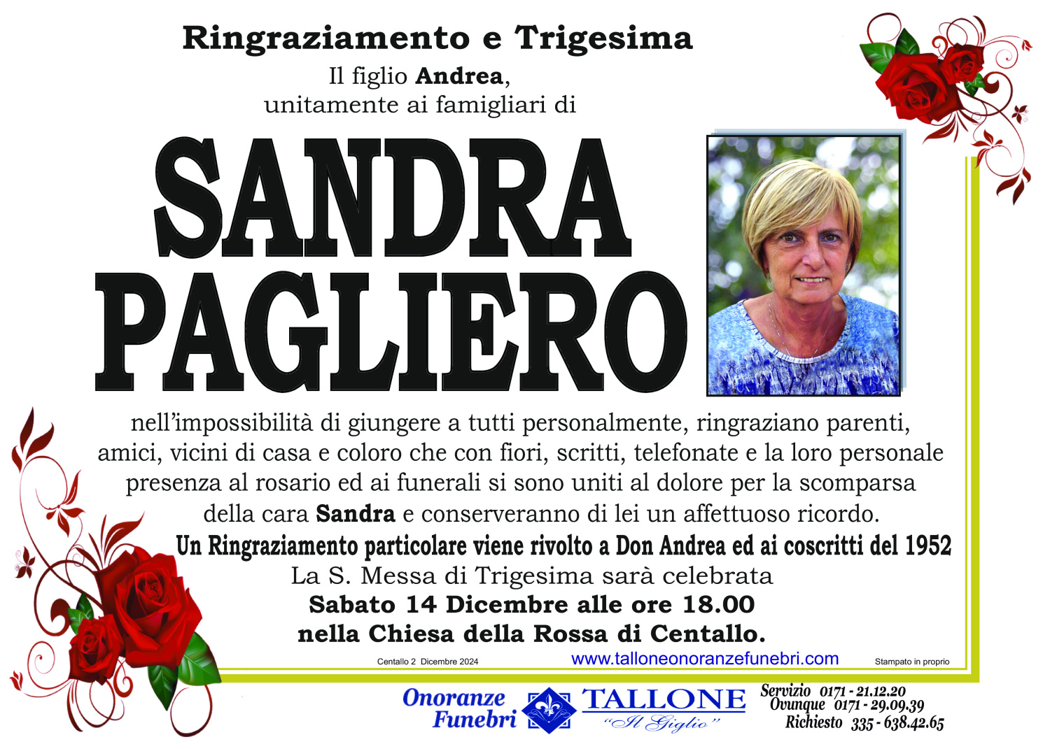 <br />
<b>Warning</b>:  Undefined variable $info in <b>/home/tallone/public_html/ringraziamenti.php</b> on line <b>68</b><br />
Sandra Pagliero